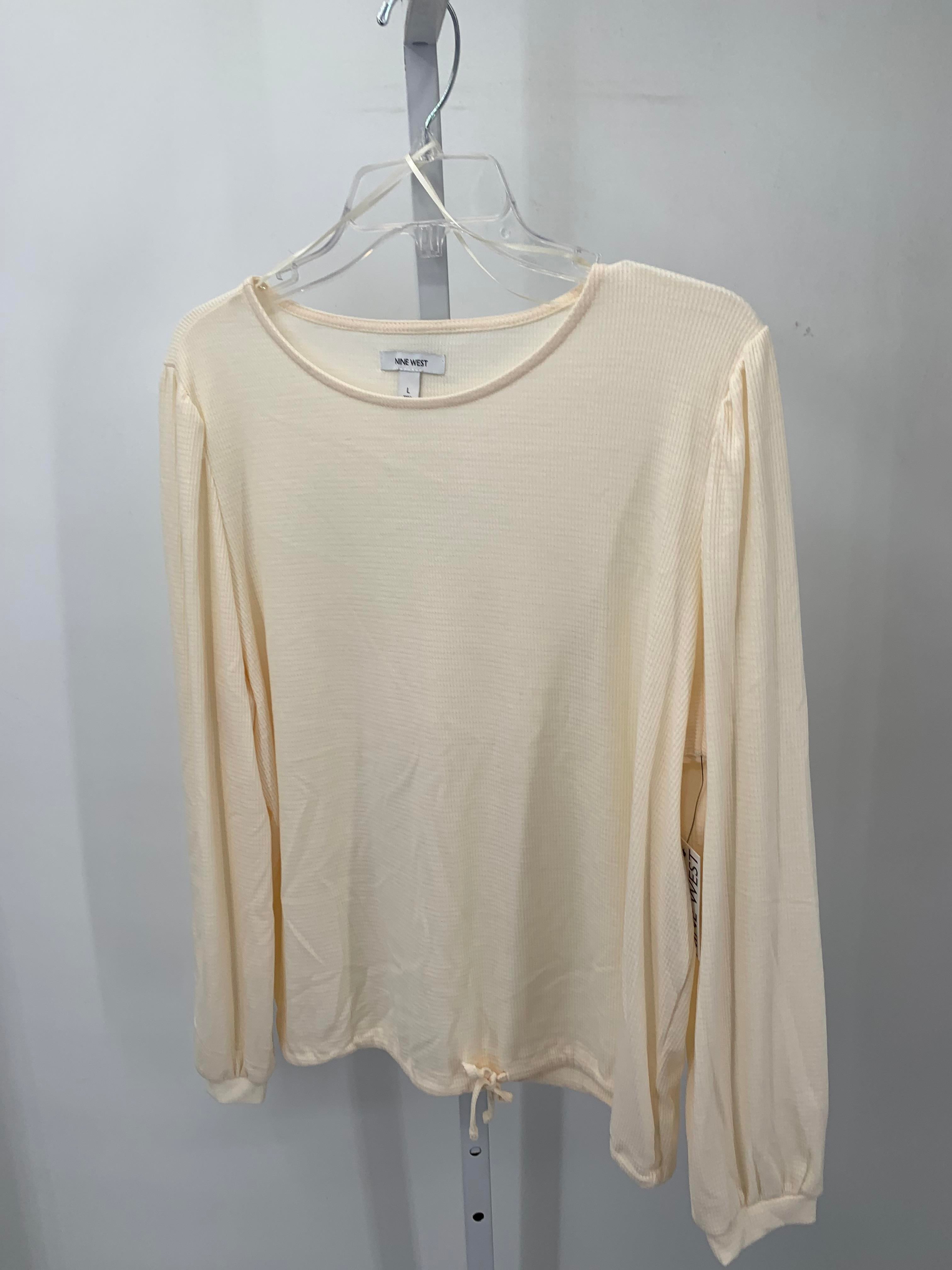 Nine West Size Large Misses Long Sleeve Shirt