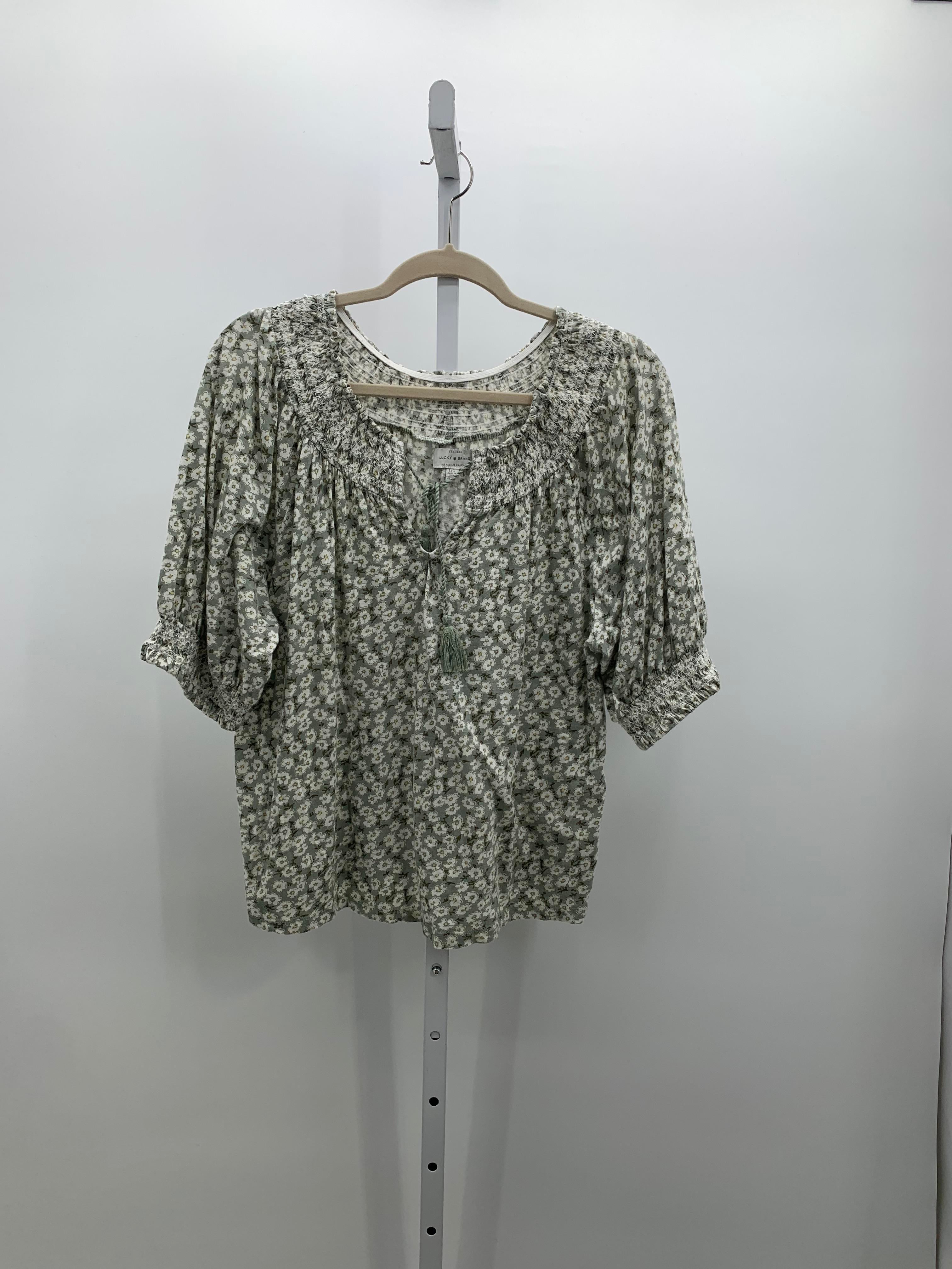 Lucky Brand Size Large Misses Short Sleeve Shirt