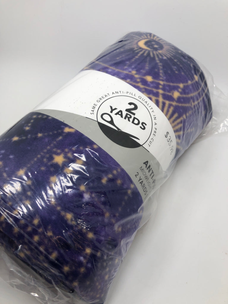 NIP CELESTIAL PURPLE PRE-CUT FLEECE FABRIC.