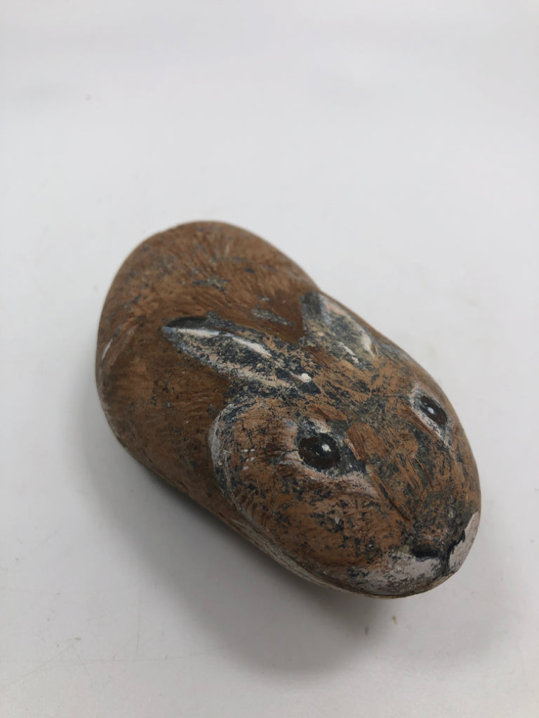 RABBIT PAINTED ROCK
