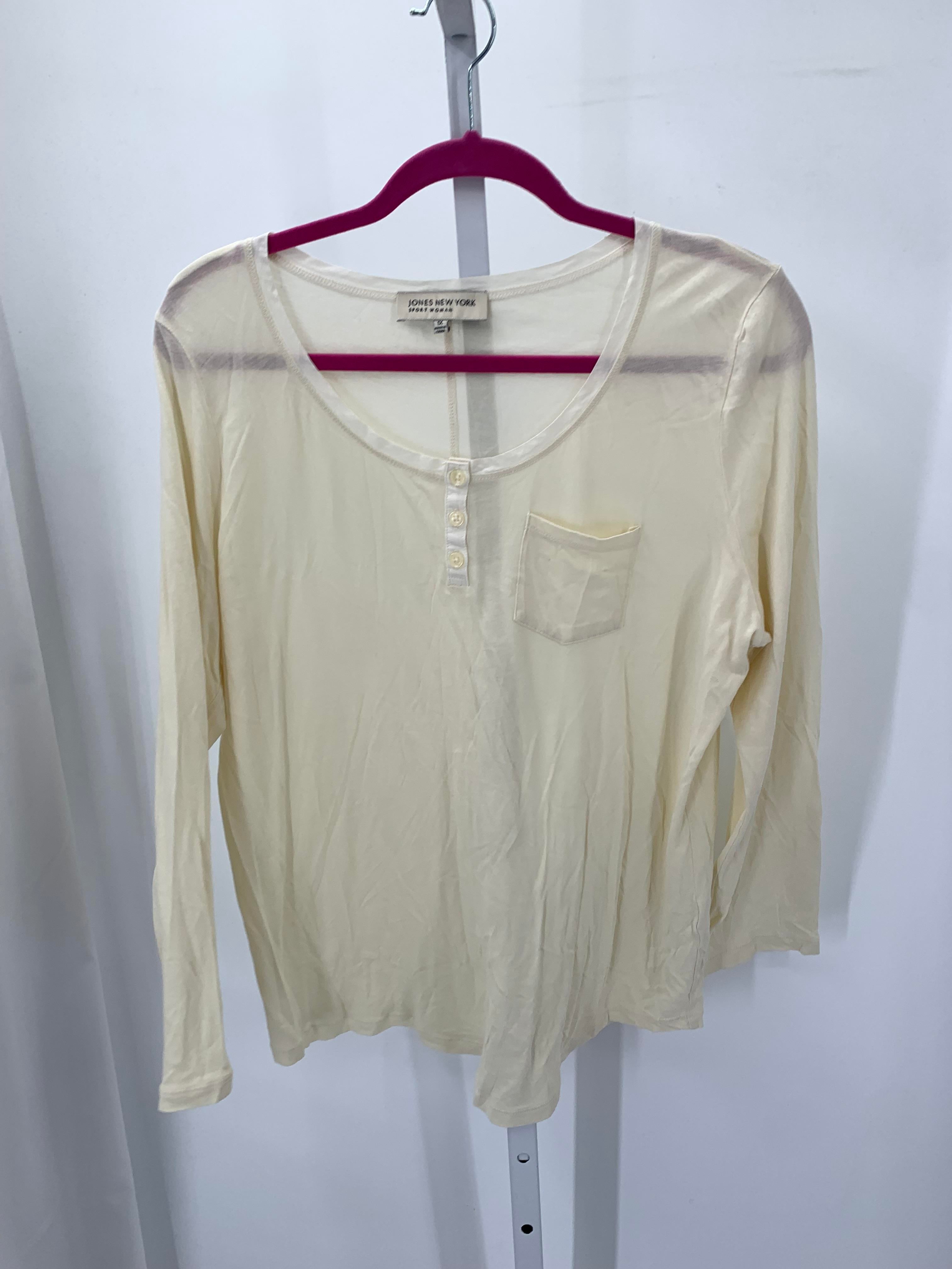 Jones New York Size 1X Womens Long Sleeve Shirt