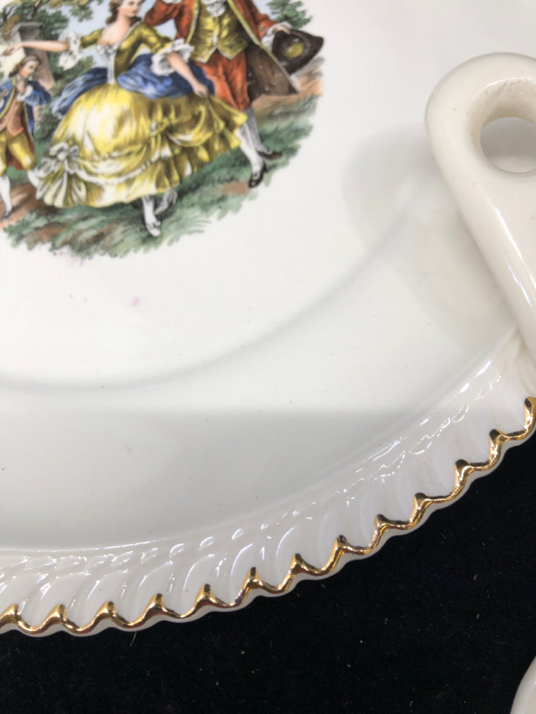 8PC VTG DESSERT PLATES W/PIE PLATE AND SERVER.