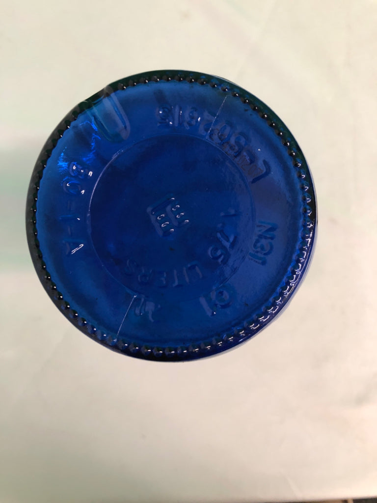 LARGE COBALT BLUE BOTTLE.