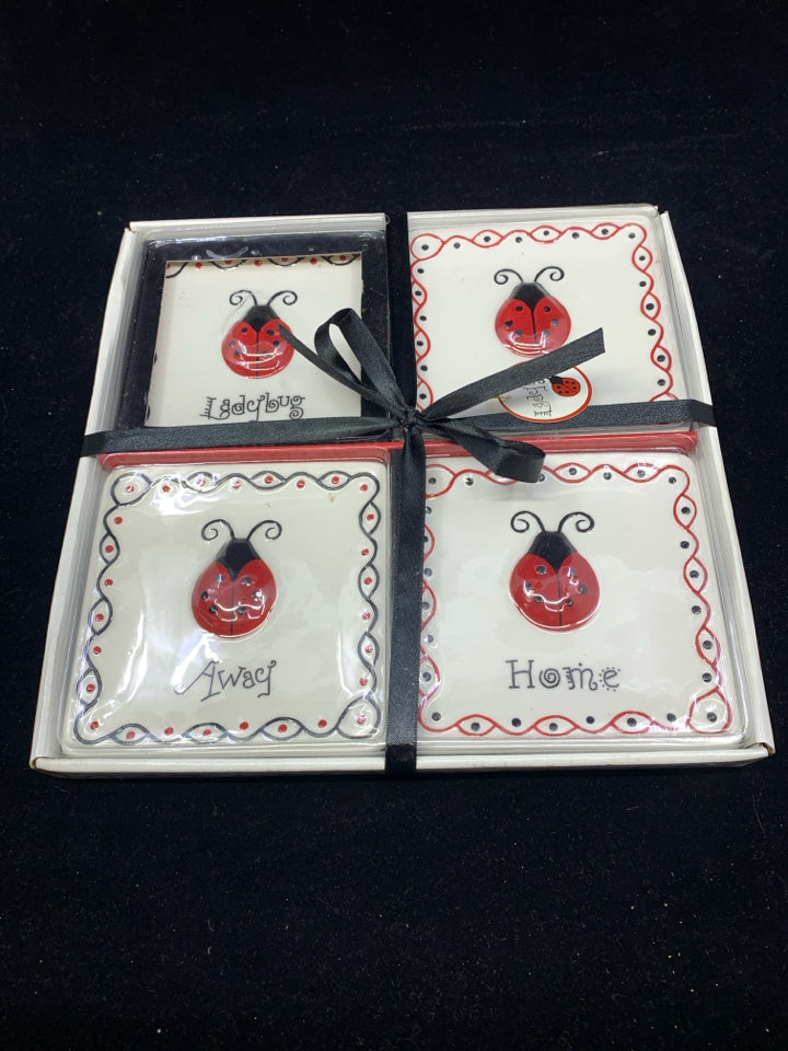 NIB LADY BUG MINI PLATE SET.