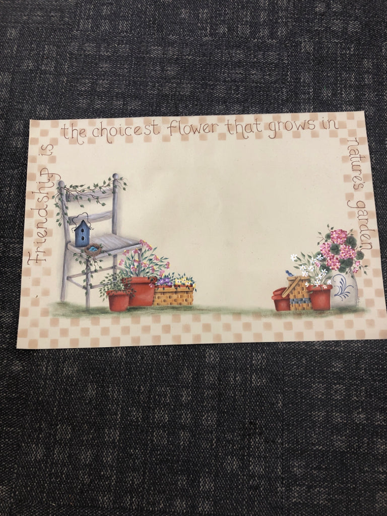 FRIENDSHIP IS THE CHOICEST FLOWER FLOOR MAT.