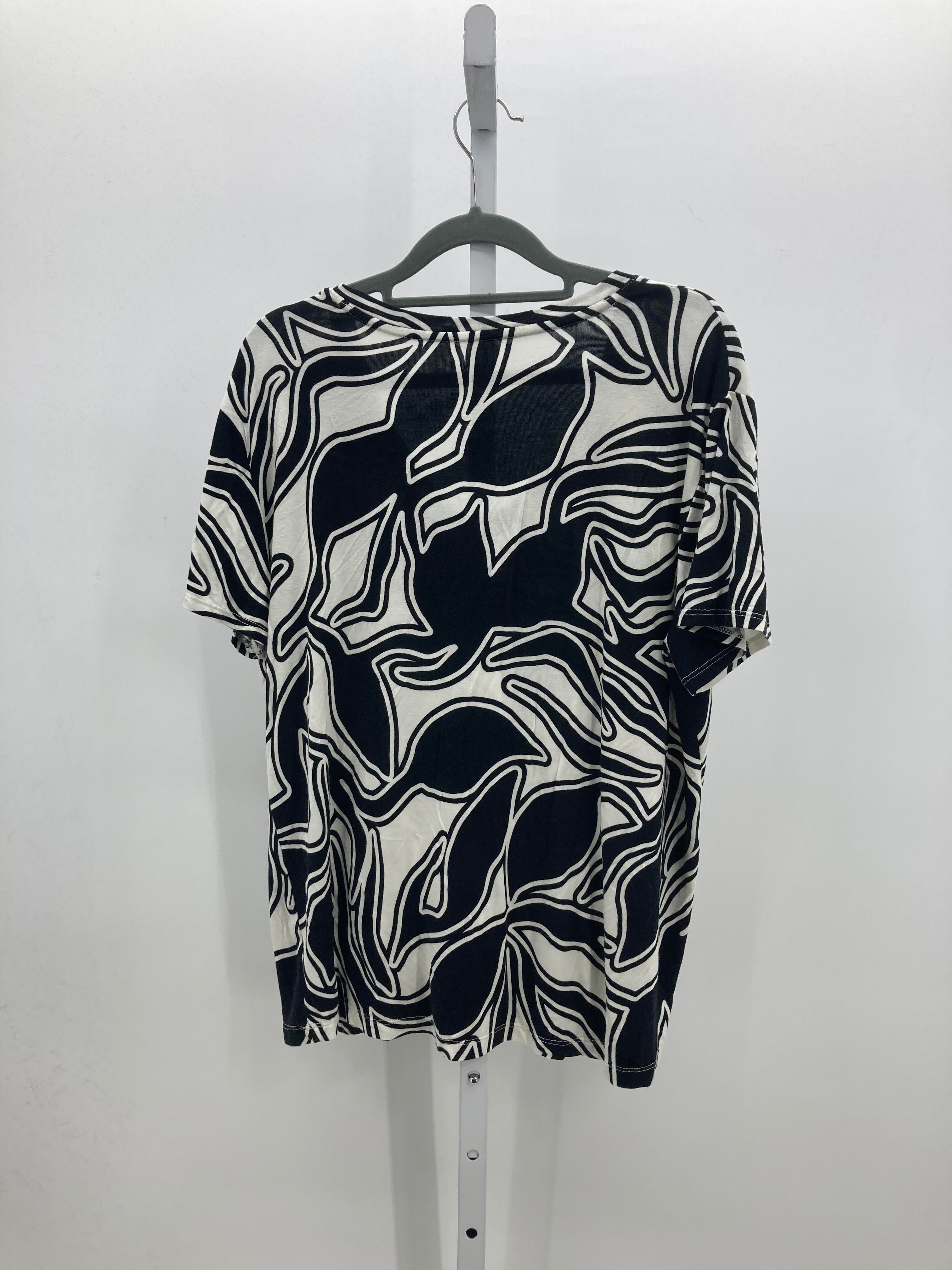 Nine West Size Large Misses Short Sleeve Shirt