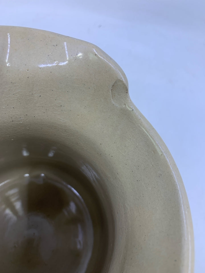 TAN POTTERY JACK DANIELS PITCHER.