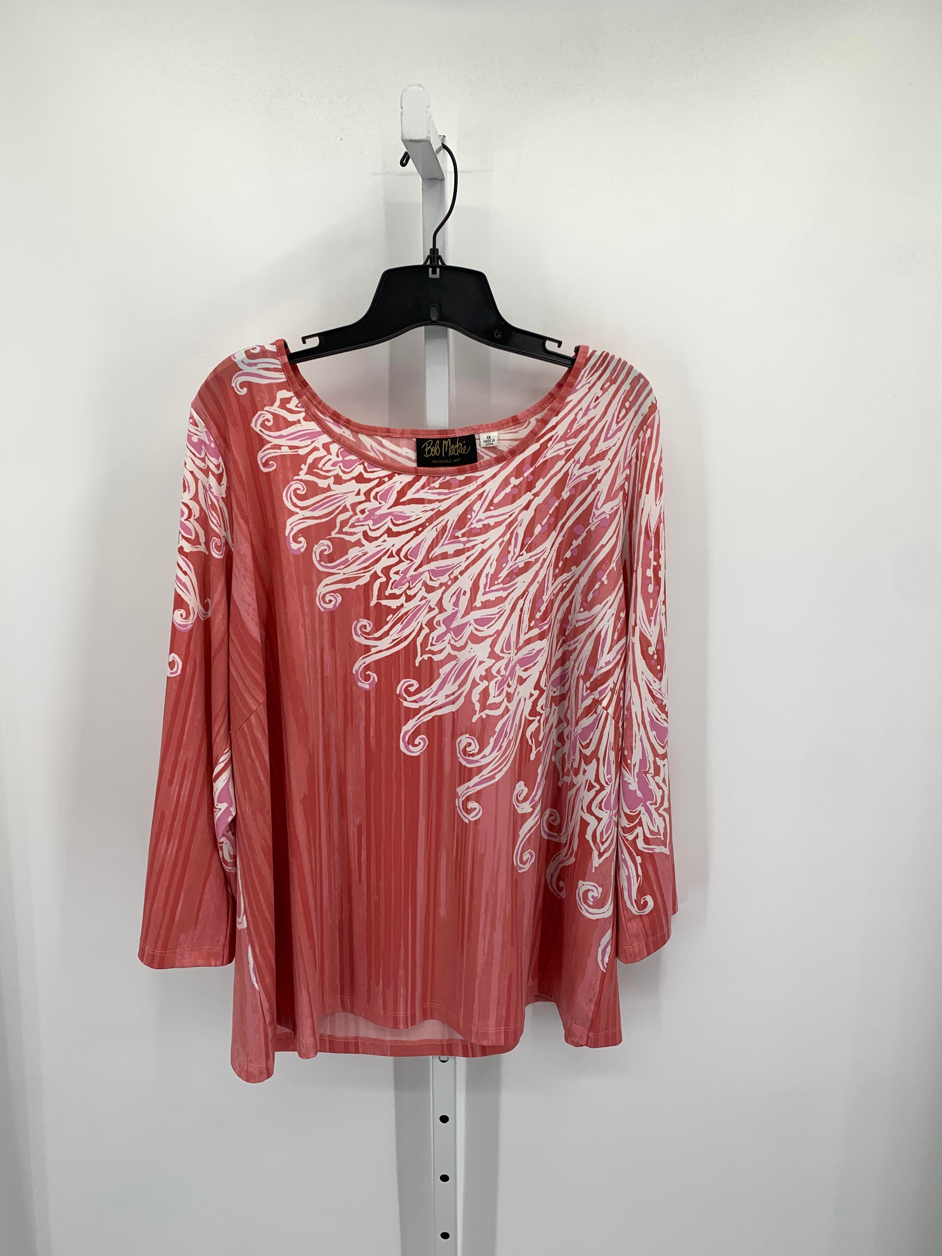 Bob Mackie Size 1X Womens 3/4 Sleeve Shirt