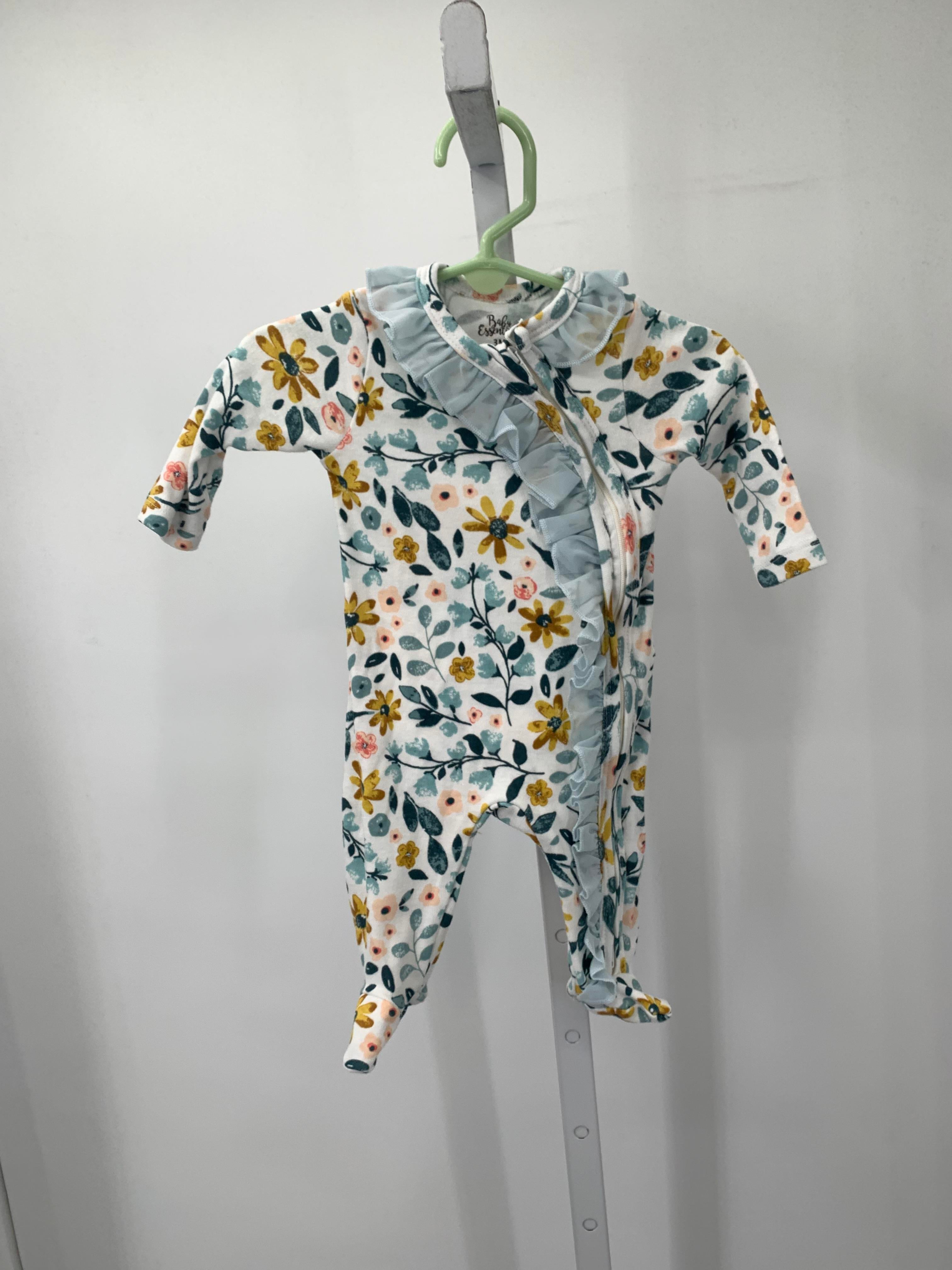 Baby Essentials Size 3 Months Girls Long Slv. Romper