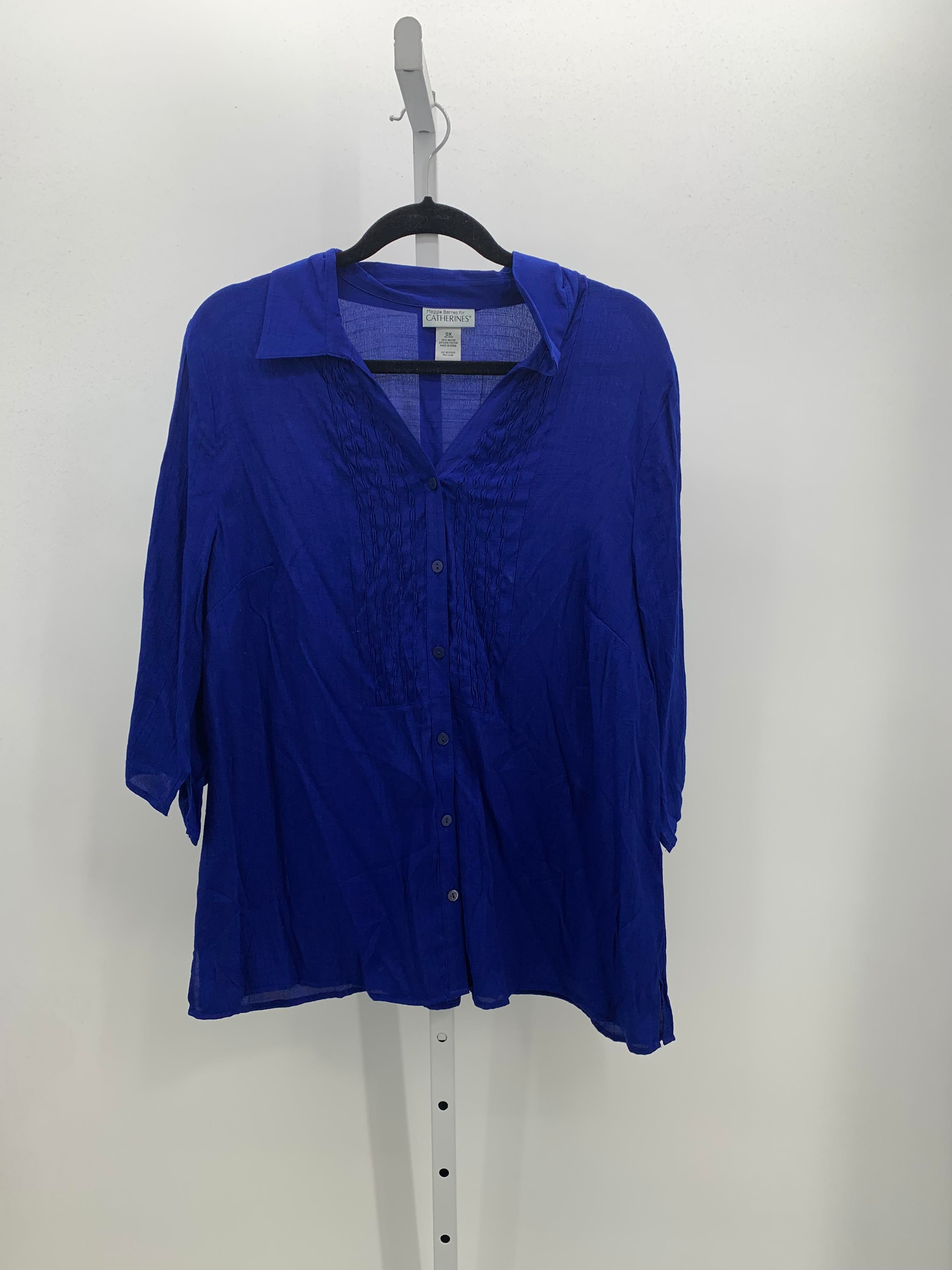 Catherine Size 0X Womens 3/4 Sleeve Shirt