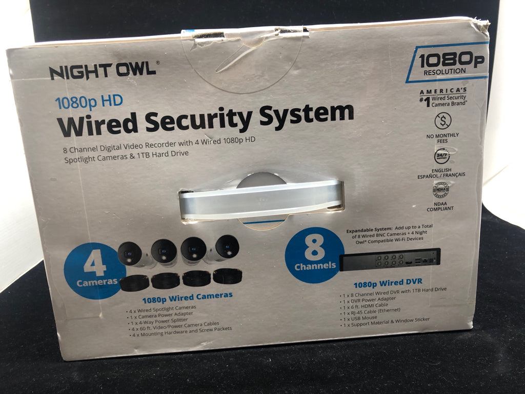 NIB NIGHT OWL WIRED SECURITY SYSTEM.