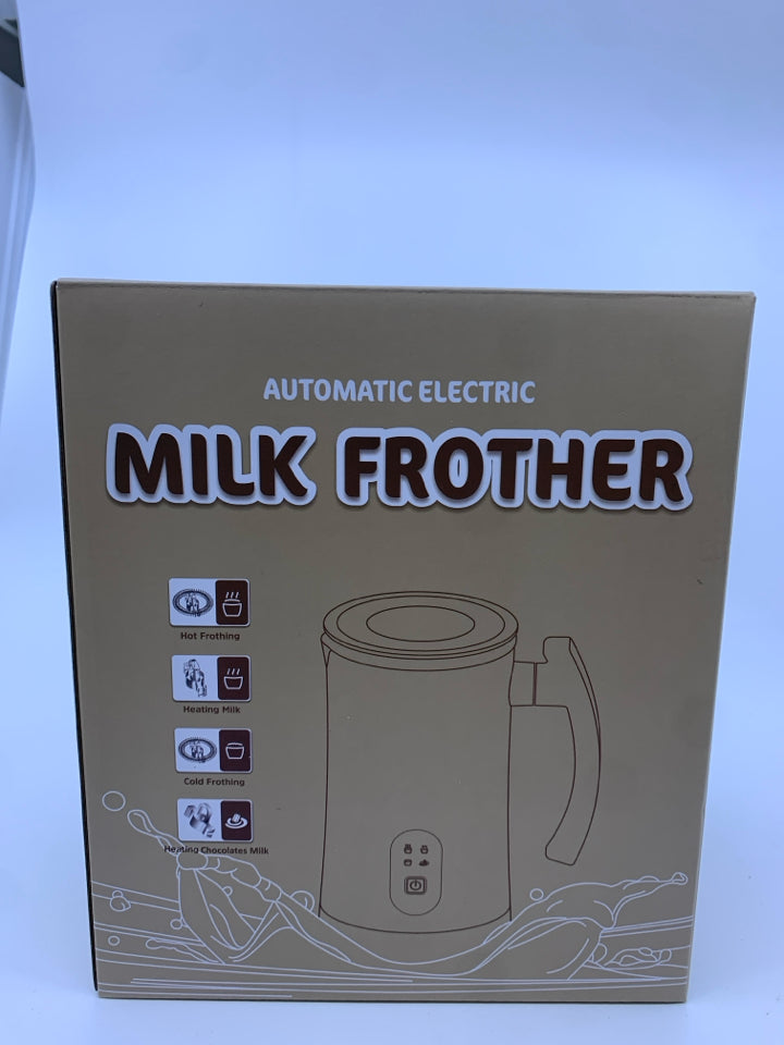 NIB AUTOMATIC ELECTRIC MILK FROTHER BLACK.