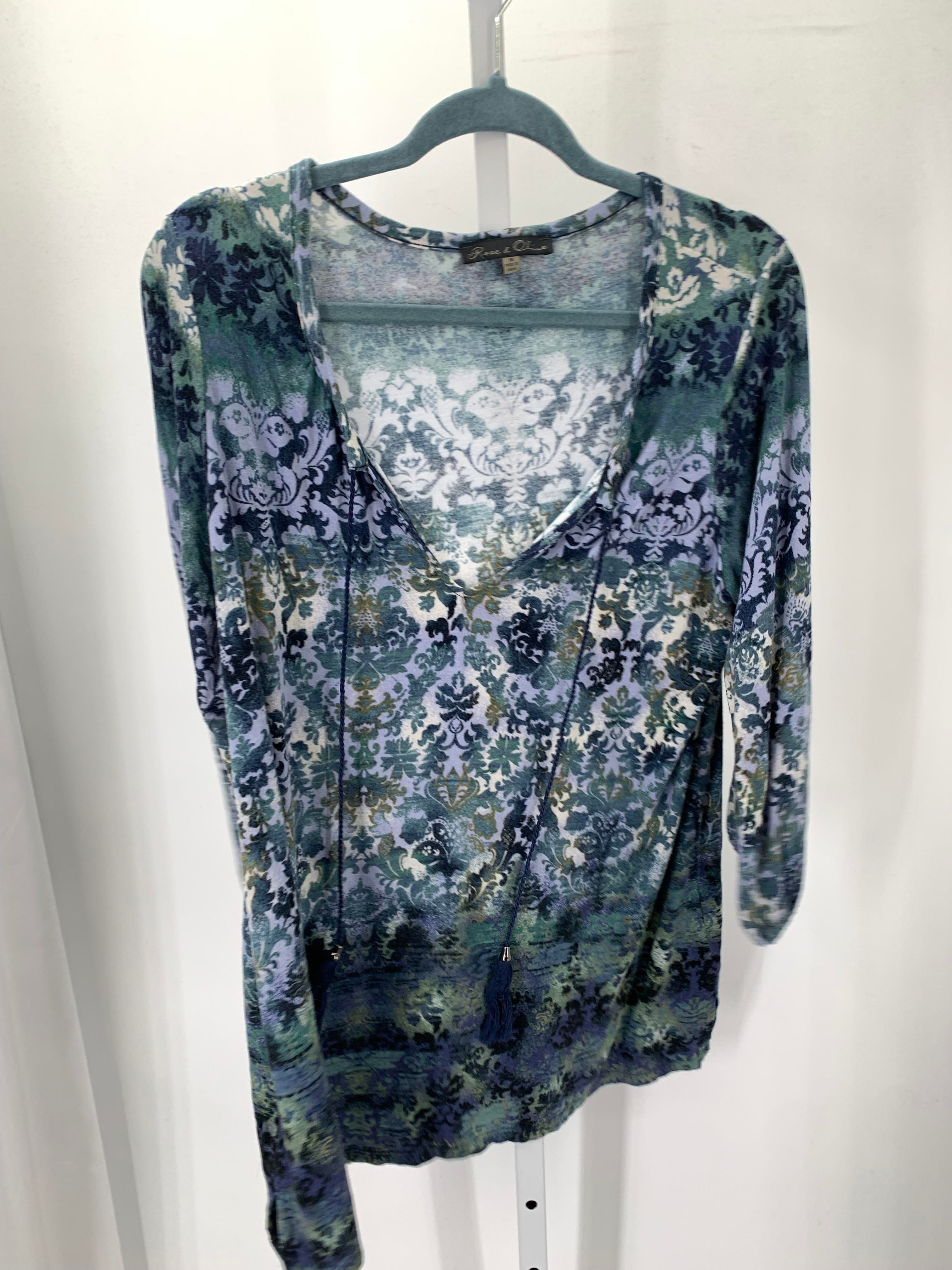 Rose & Olive Size 1X Womens 3/4 Sleeve Shirt