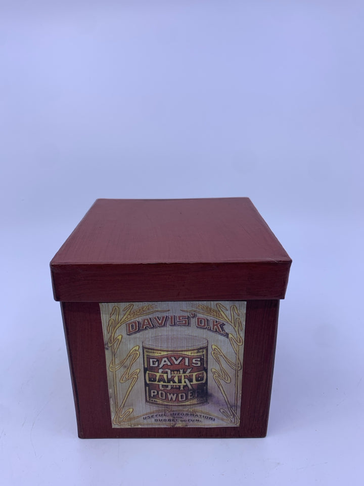 DAVIS OK BAKING SODA BOX.
