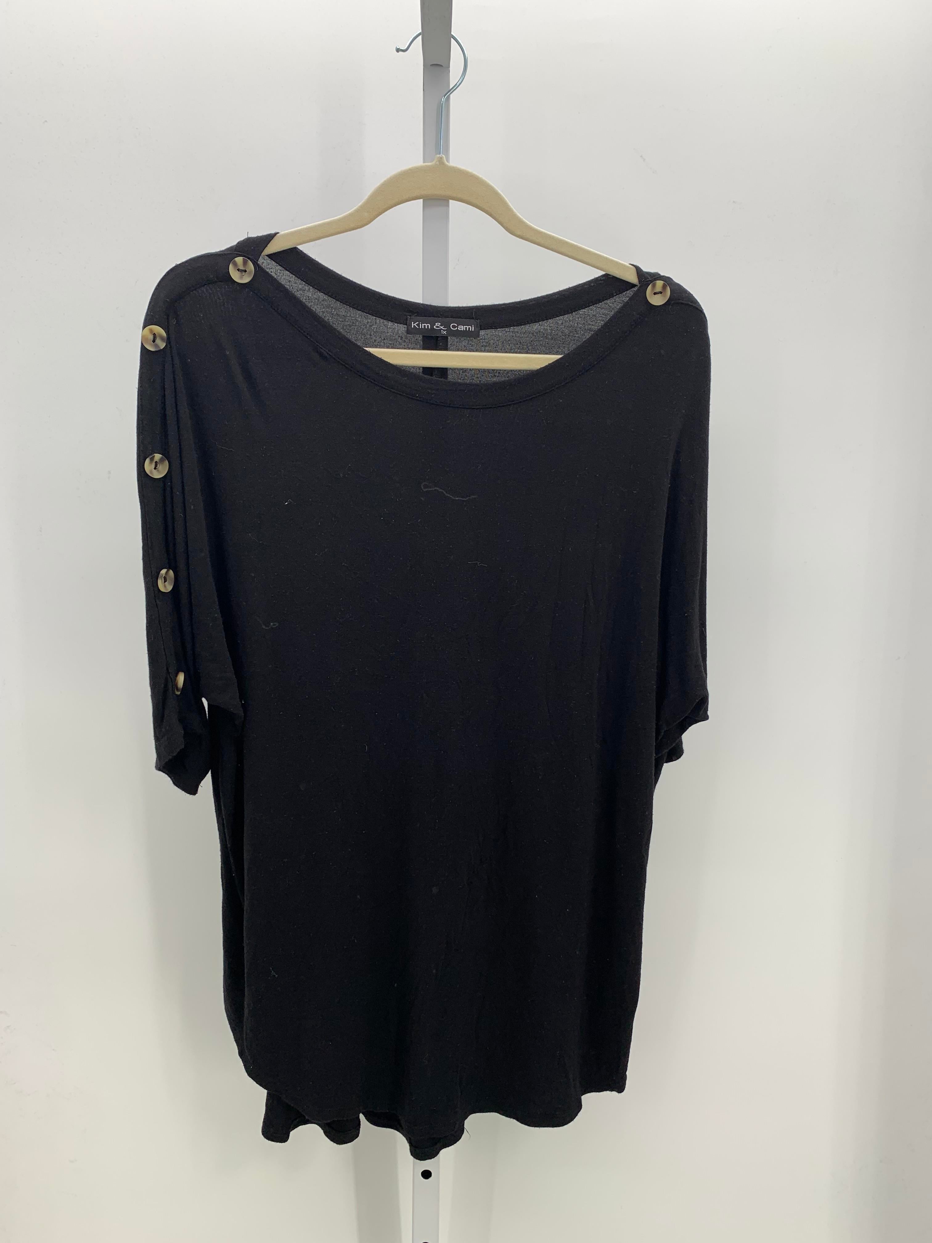 Kim & Cami Size 1X Womens Short Sleeve Shirt