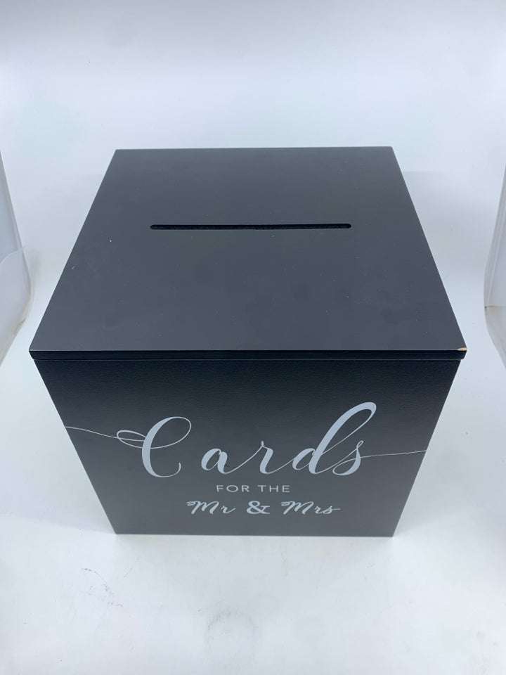 BLACK CARD BOX "FOR THE MR & MRS".