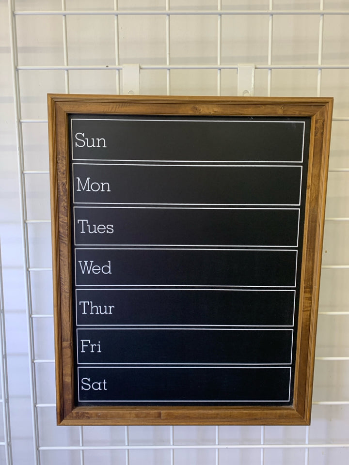 WEEKLY SCHEDULE CHALK BOARD WALL ART.