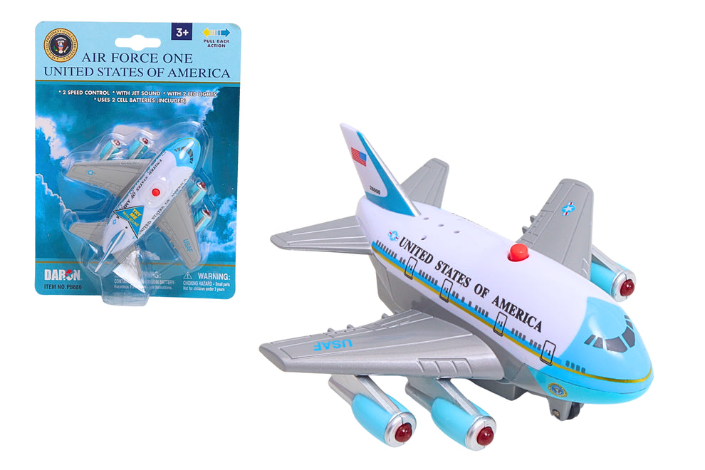 New - AIR FORCE ONE PULLBACK W/LIGHT & SOUND
