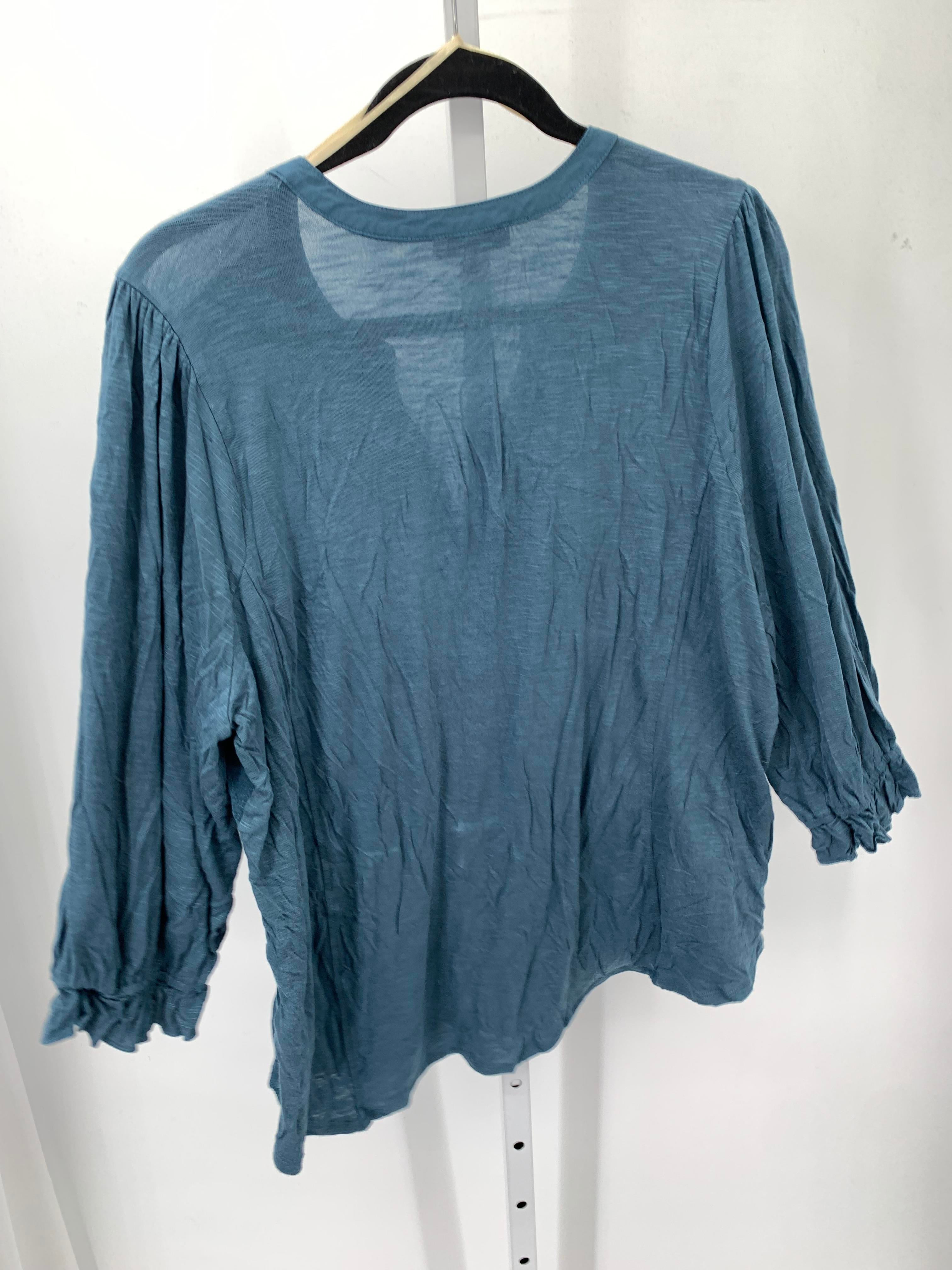 Democracy Size 1X Womens 3/4 Sleeve Shirt