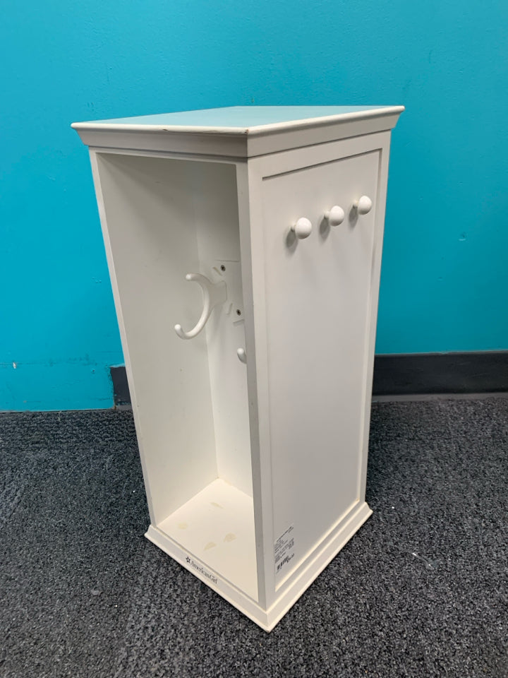 American Girl White Storage Tower Cabinet Armoire For 18” Doll