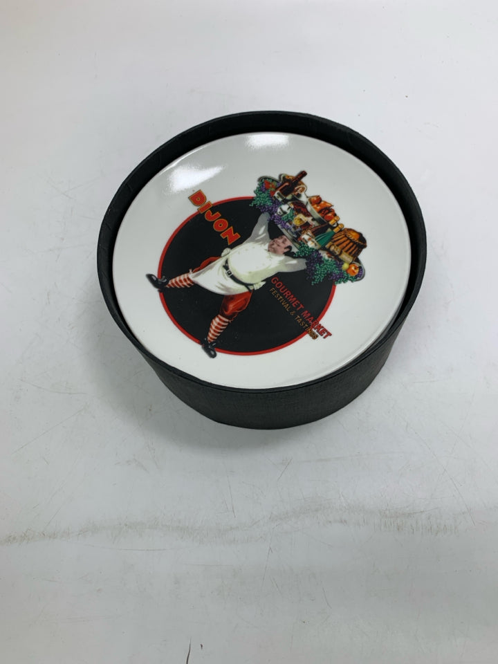 6 ASSORTED DIJON GOURMET MARKET SNACK PLATES IN BOX.