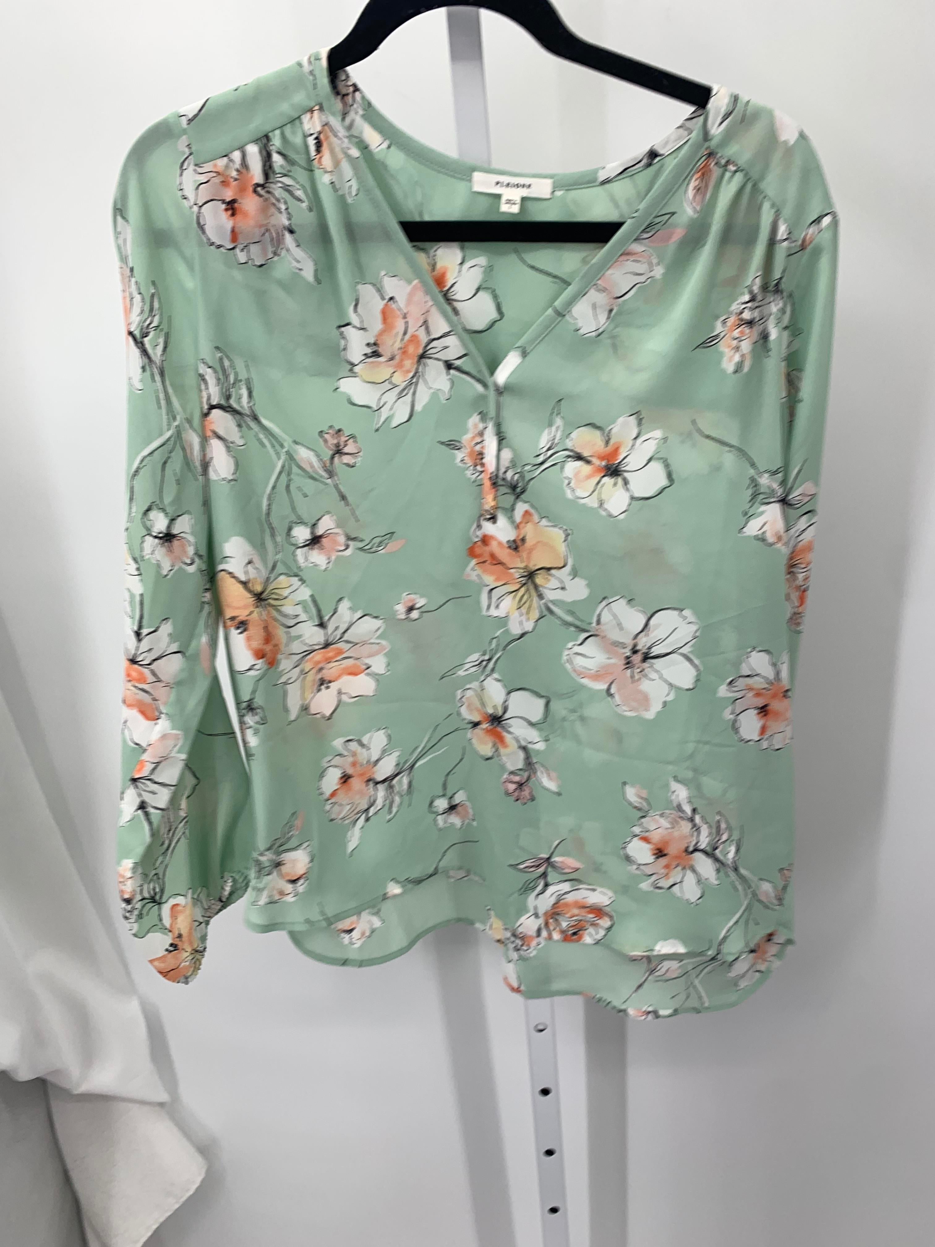 Pleione Size Large Misses 3/4 Sleeve Shirt