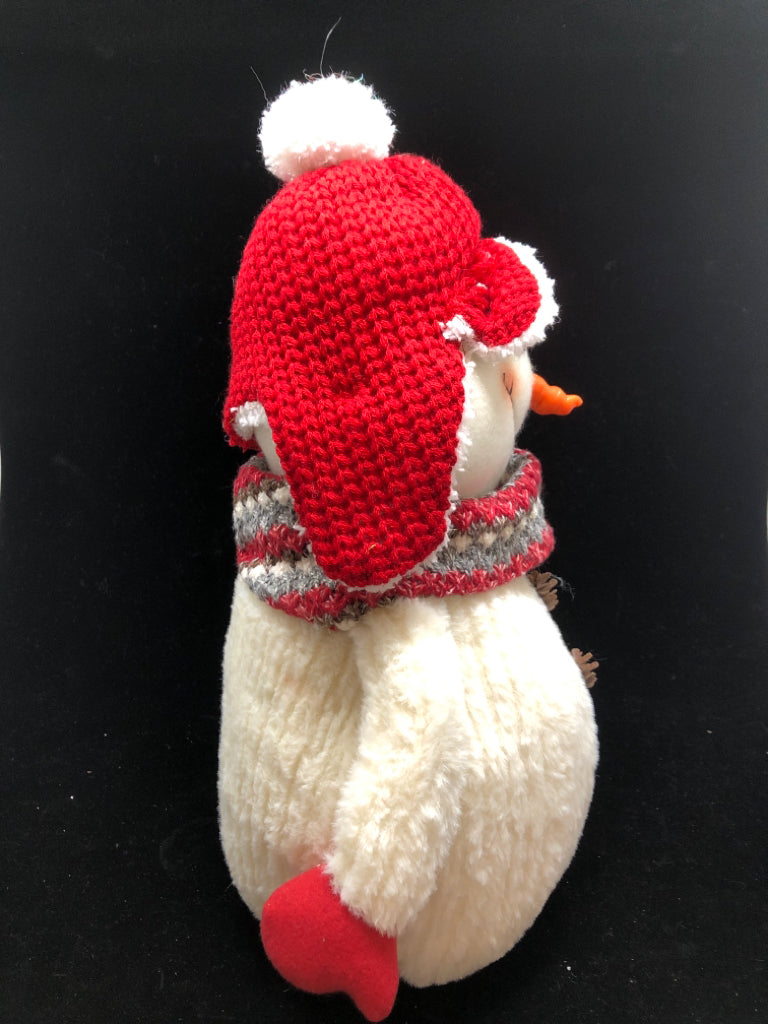 PLUSH STANDING SNOWMAN.