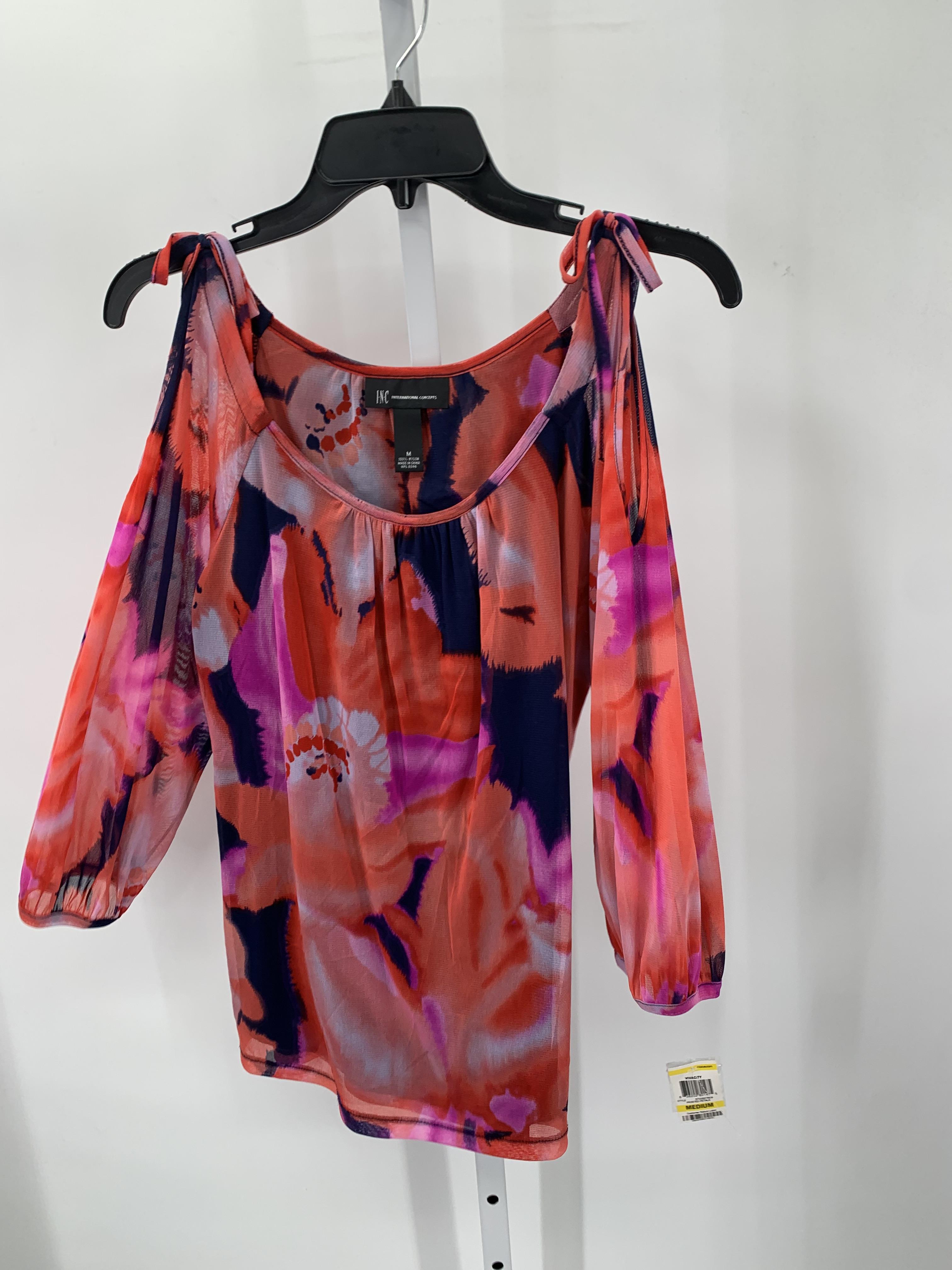 INC Size Medium Misses 3/4 Sleeve Shirt