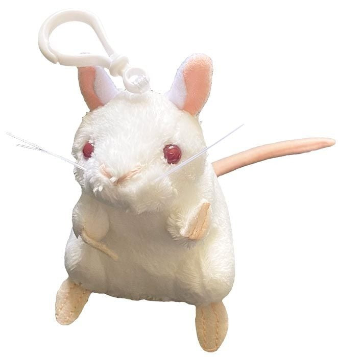 NEW GIANT Microbes White Lab Mouse Keychain