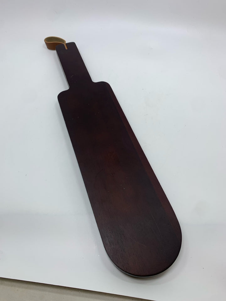 WOODEN BEER FLIGHT SERVING PADDLE - CRATE & BARREL.