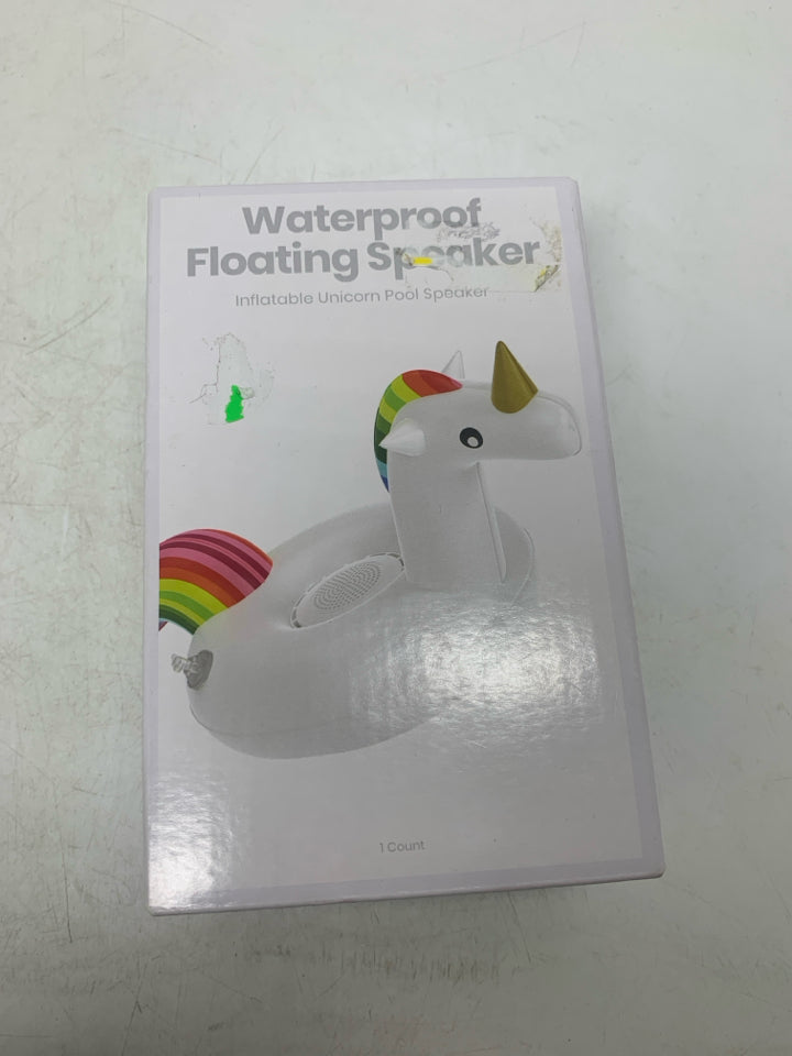 NIB INFLATABLE UNICORN SMALL POOL SPEAKER.