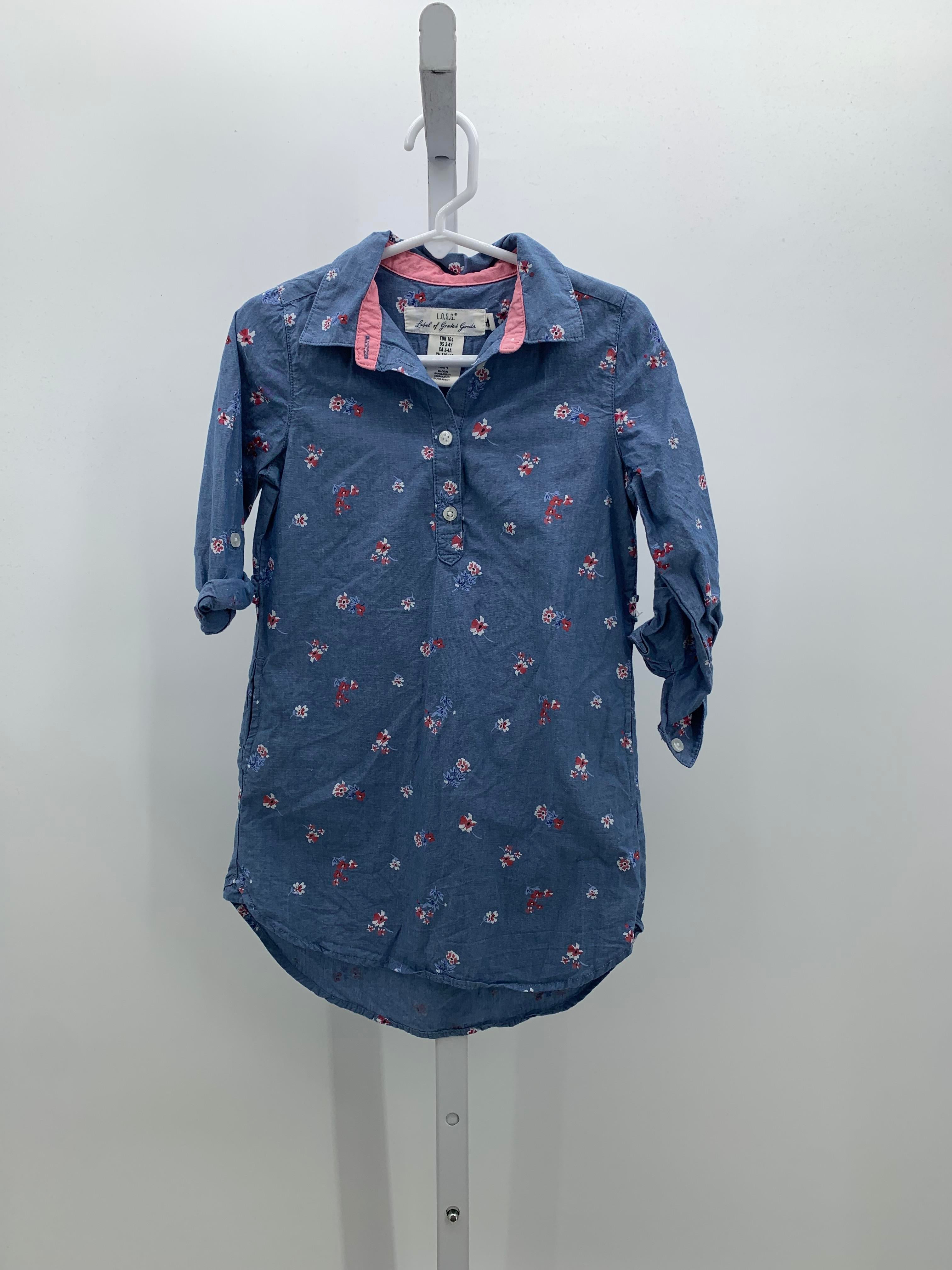L.O.G.G. Size 3-4 Girls Long Sleeve Dress