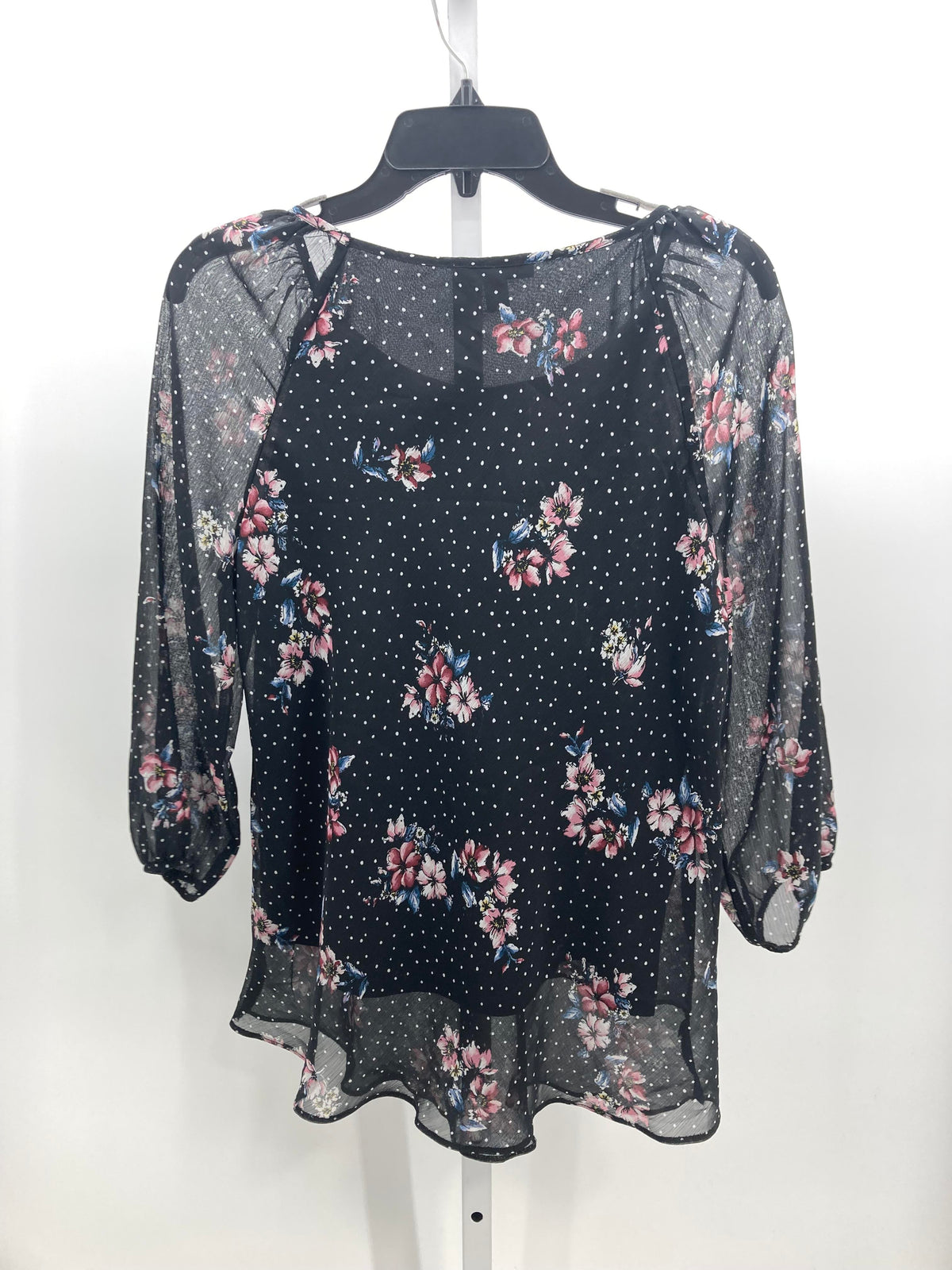 Roz & Ali Size Large Petite Petite 3/4 Sleeve Shirt