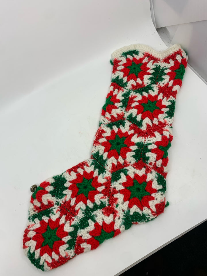 HANDMADE KNIT STOCKING.