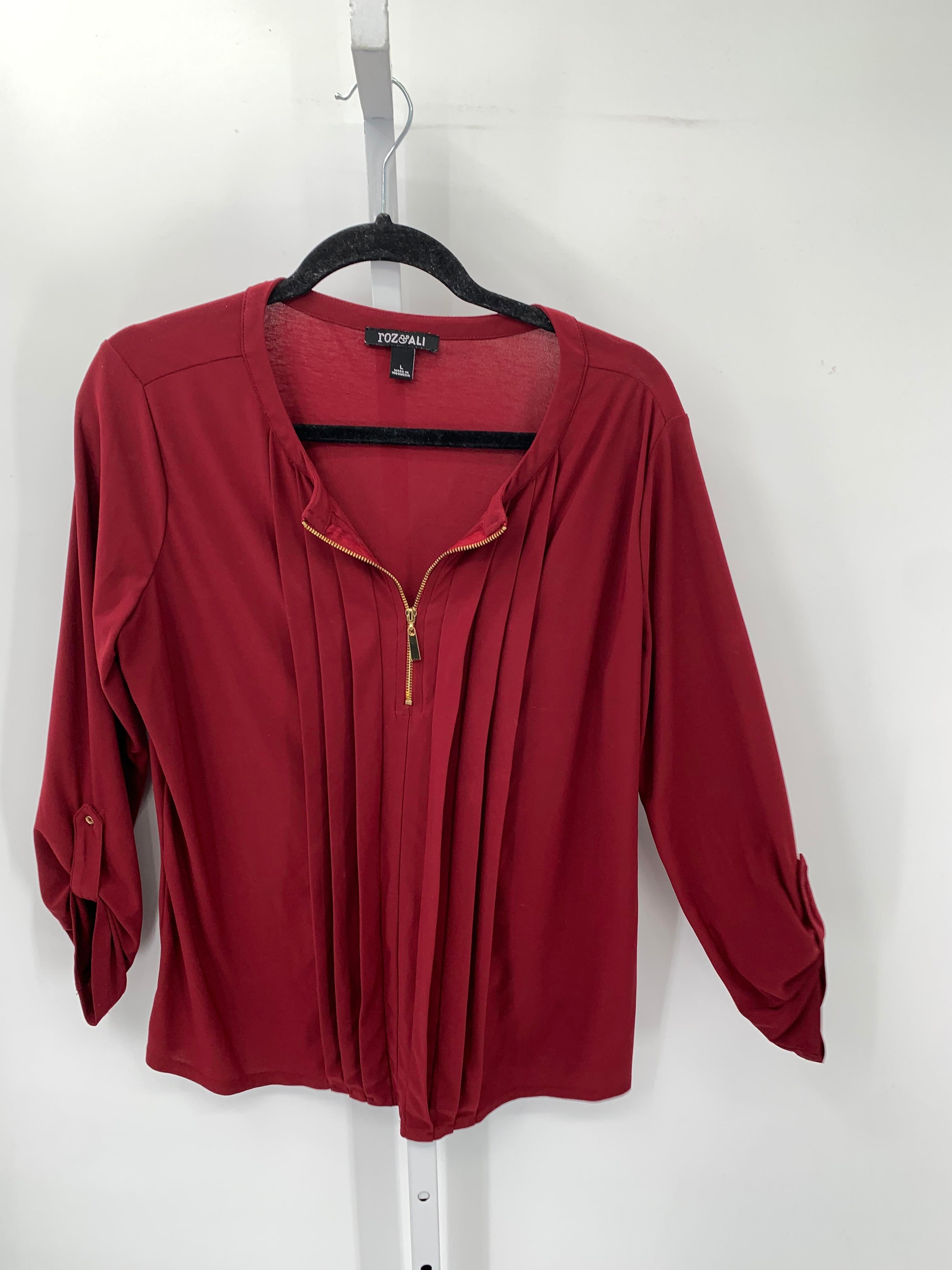 Roz & Ali Size Large Misses 3/4 Sleeve Shirt