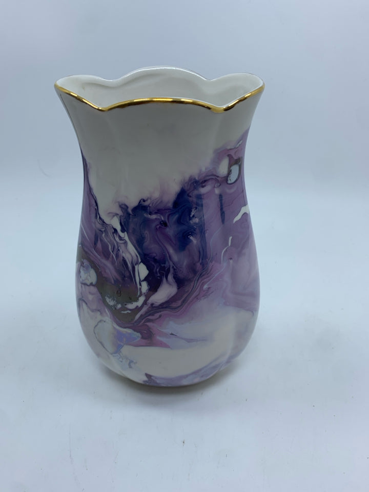 BLUE MARBLE VASE.