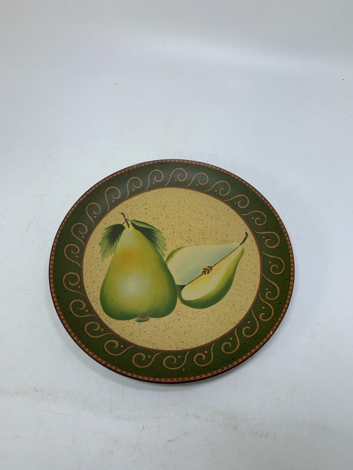 PEARS DECORATIVE CERAMIC PLATE.