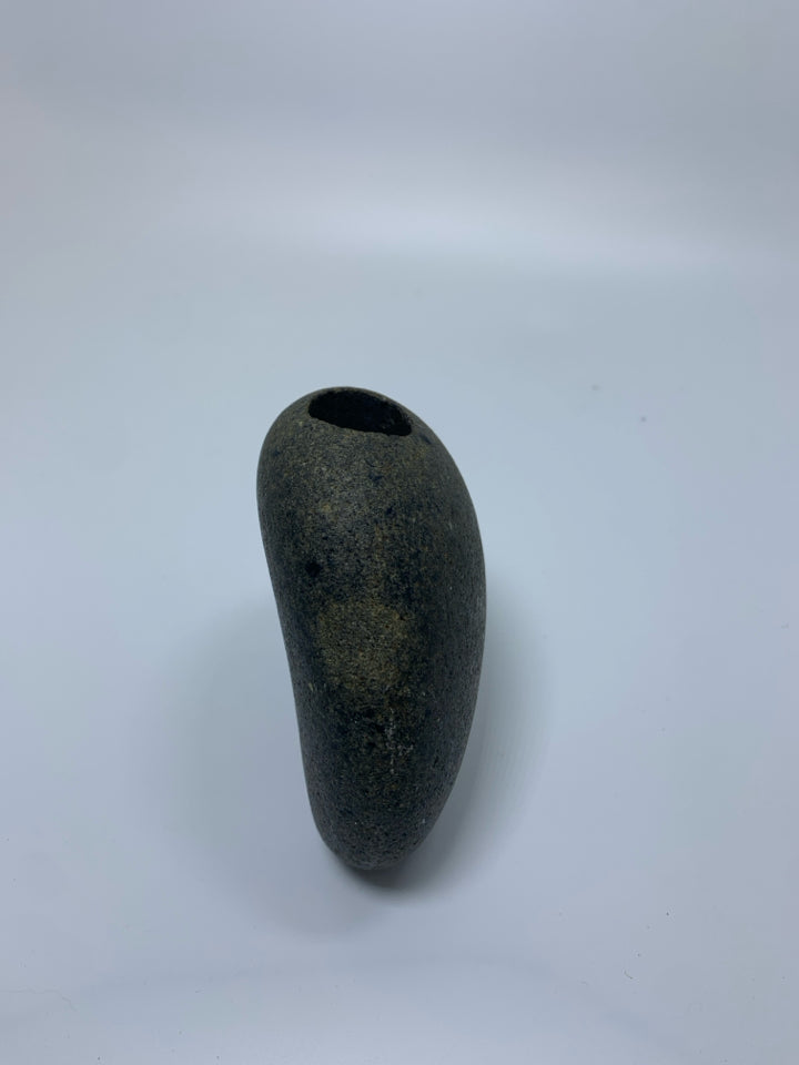 HEAVY STONE ROCK VASE.