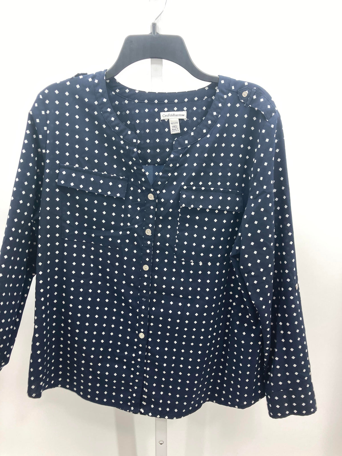 Croft & Barrow Size X Large Petite Petite Long Sleeve Shirt