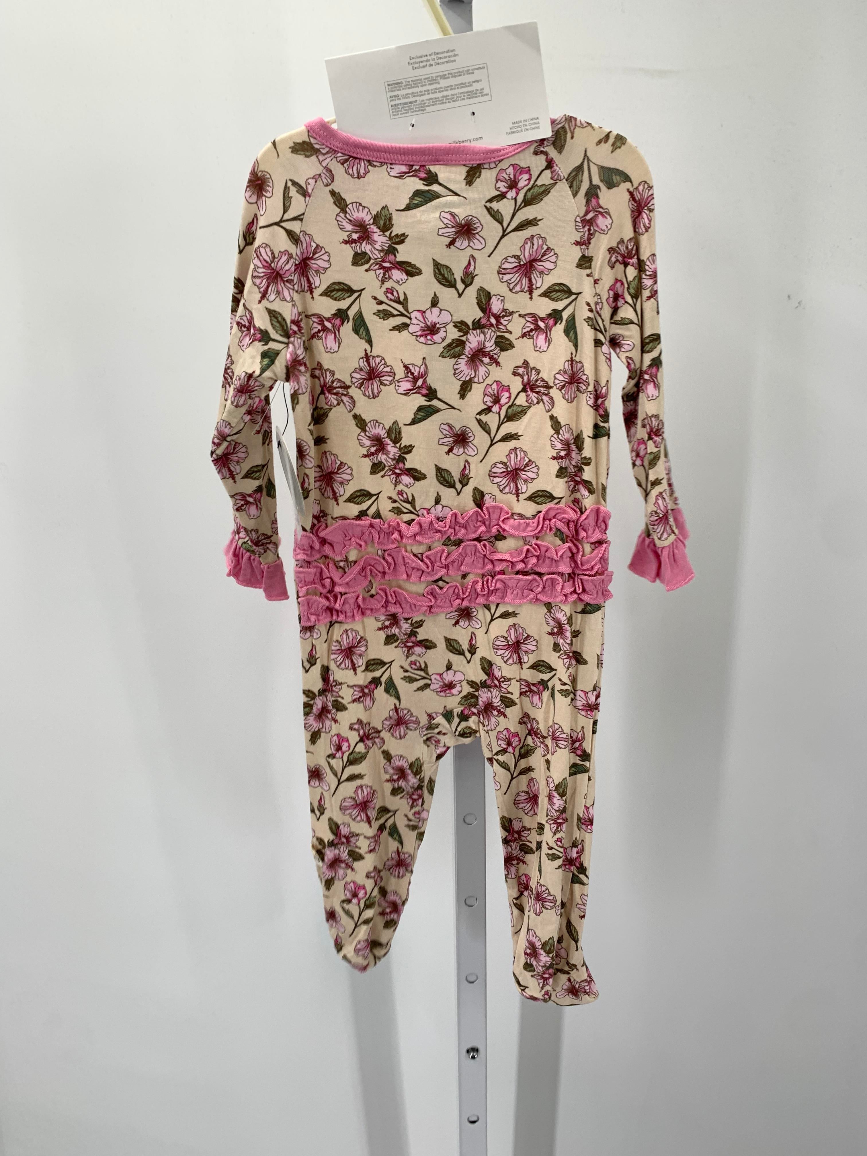 Size 6-9 mon Girls Long Slv. Romper