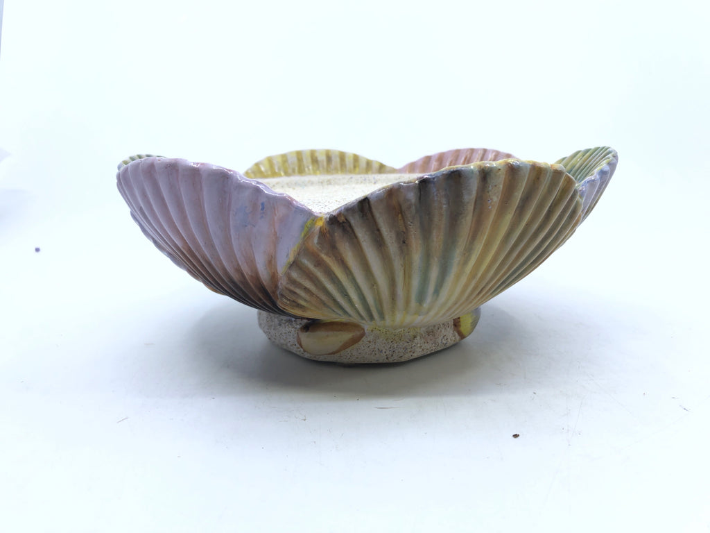 SHELL CANDLE PLATE.