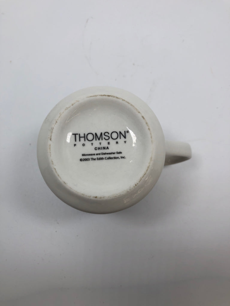 4 SNOWMAN MUGS - THOMSON POTTERY.