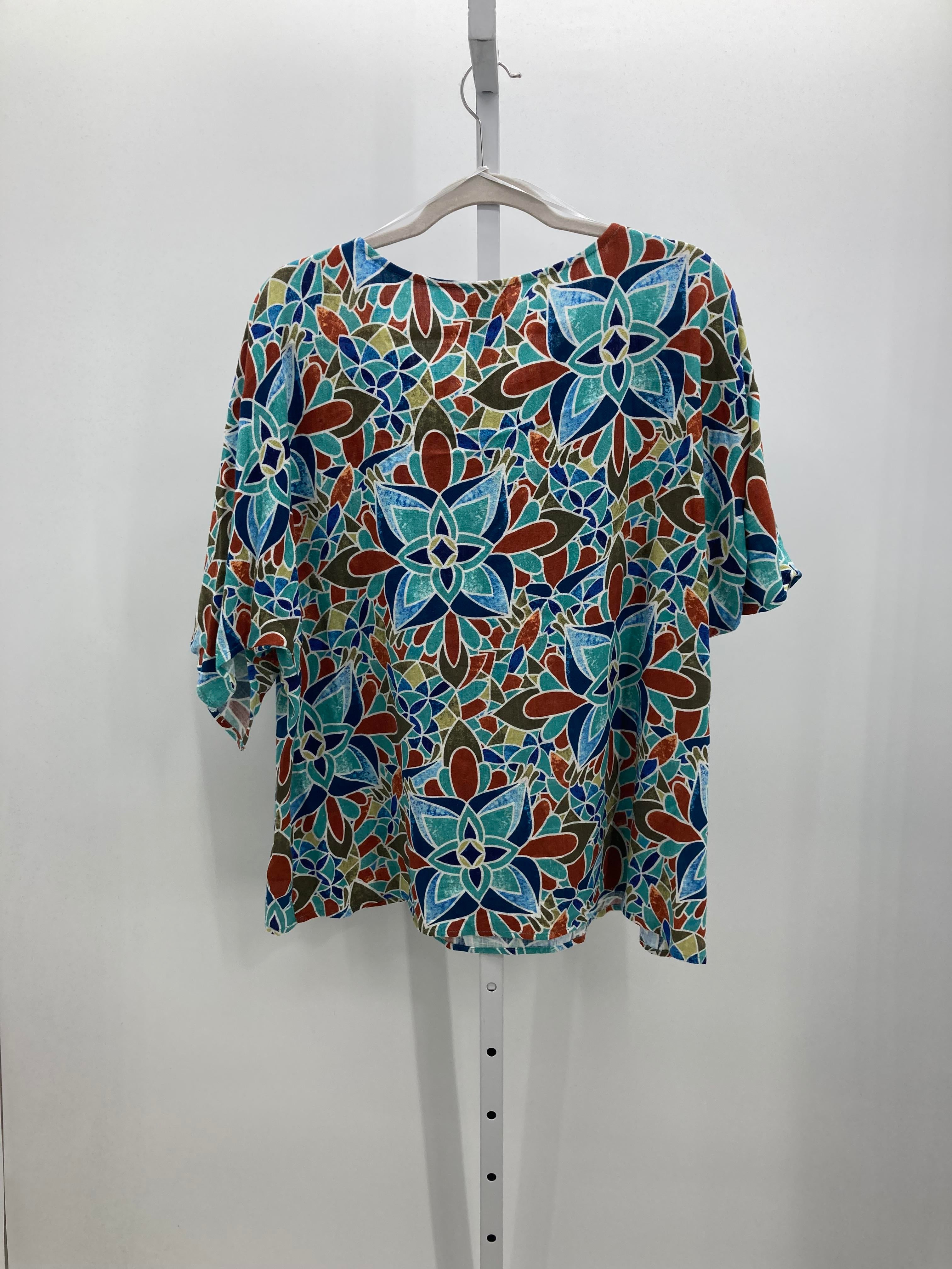 JM Collection Size Extra Large Misses Short Sleeve Shirt