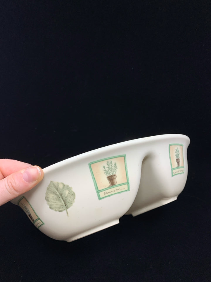 PFALTZGRAFF NATUREWOOD DIVIDED SERVING DISH.