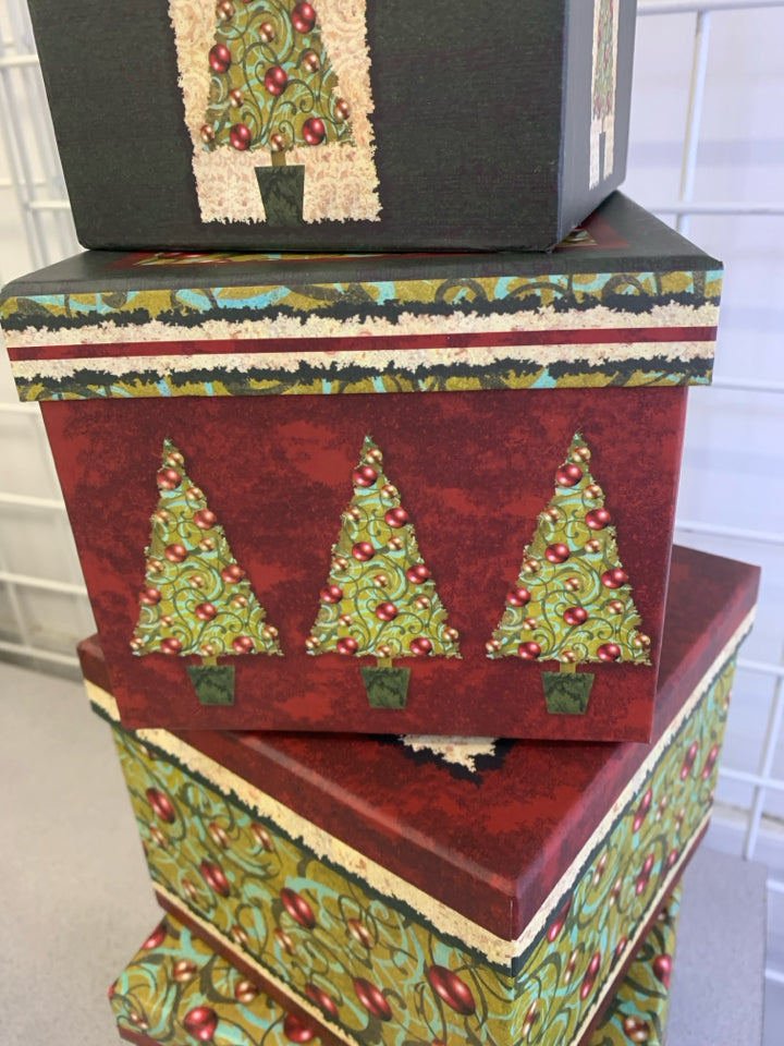6PC NESTING CHRISTMAS BOXES.