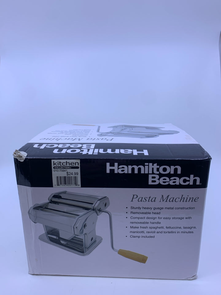 NIB HAMILTON BEACH PASTA MACHINE.