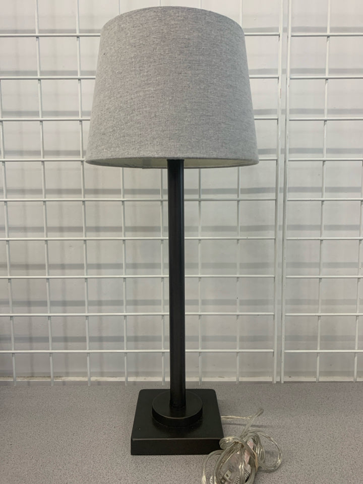 BLACK LAMP GRAY SHADE.