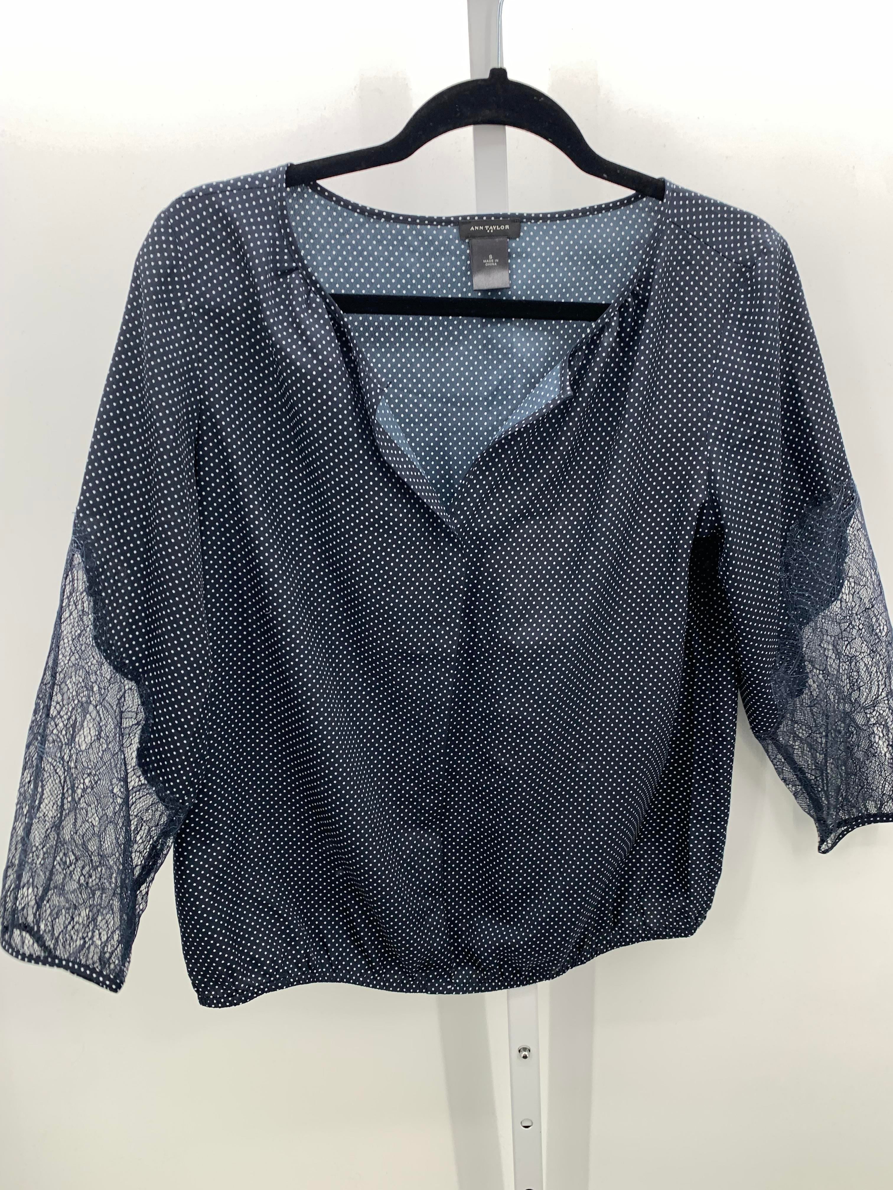 Ann Taylor Size Small Misses 3/4 Sleeve Shirt