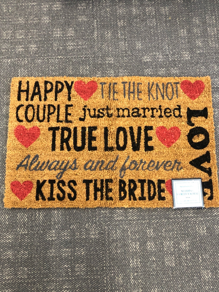 NIP WEDDING COIR DOORMAT.