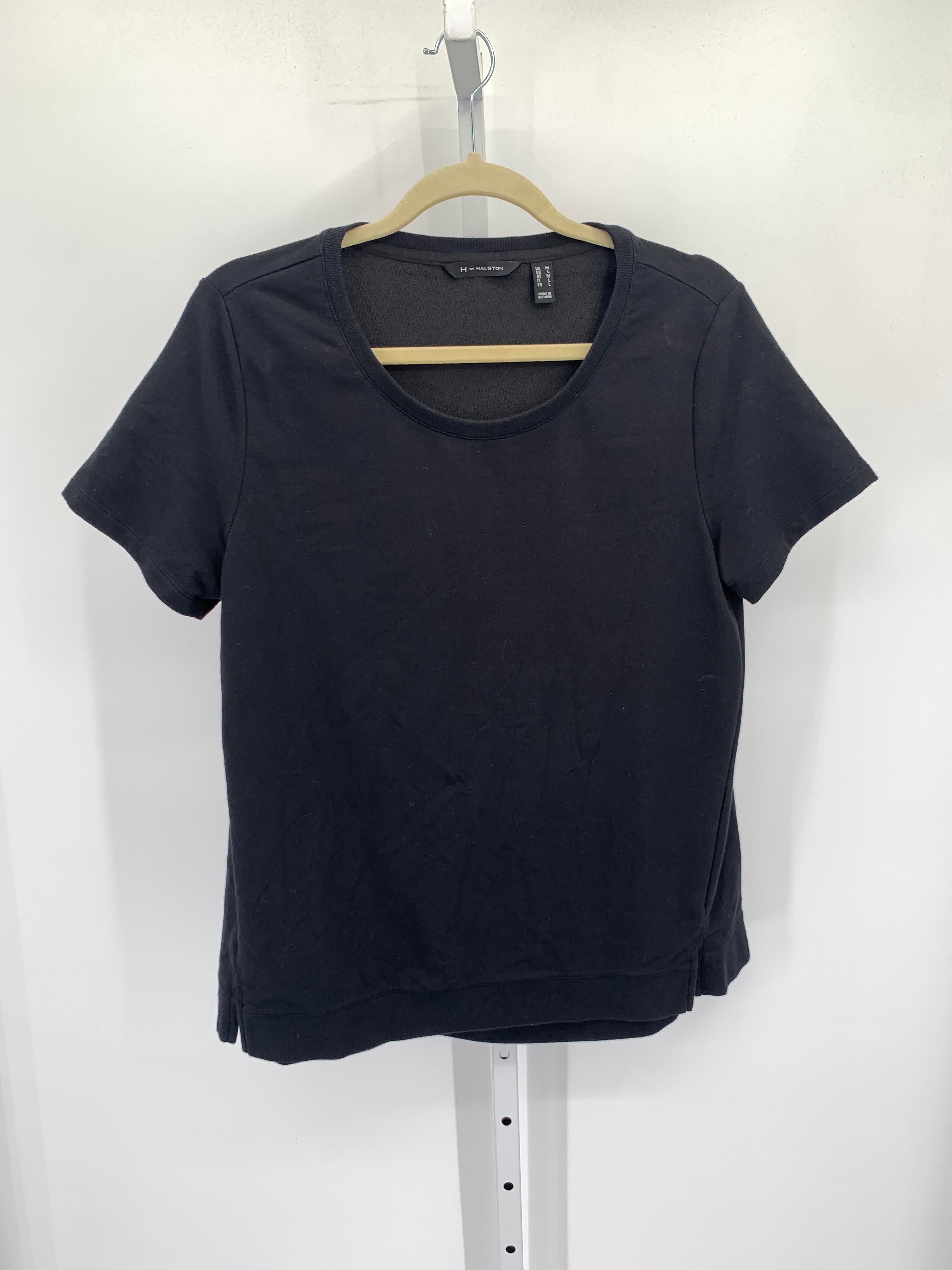 Halston Size Medium Misses Short Sleeve Shirt